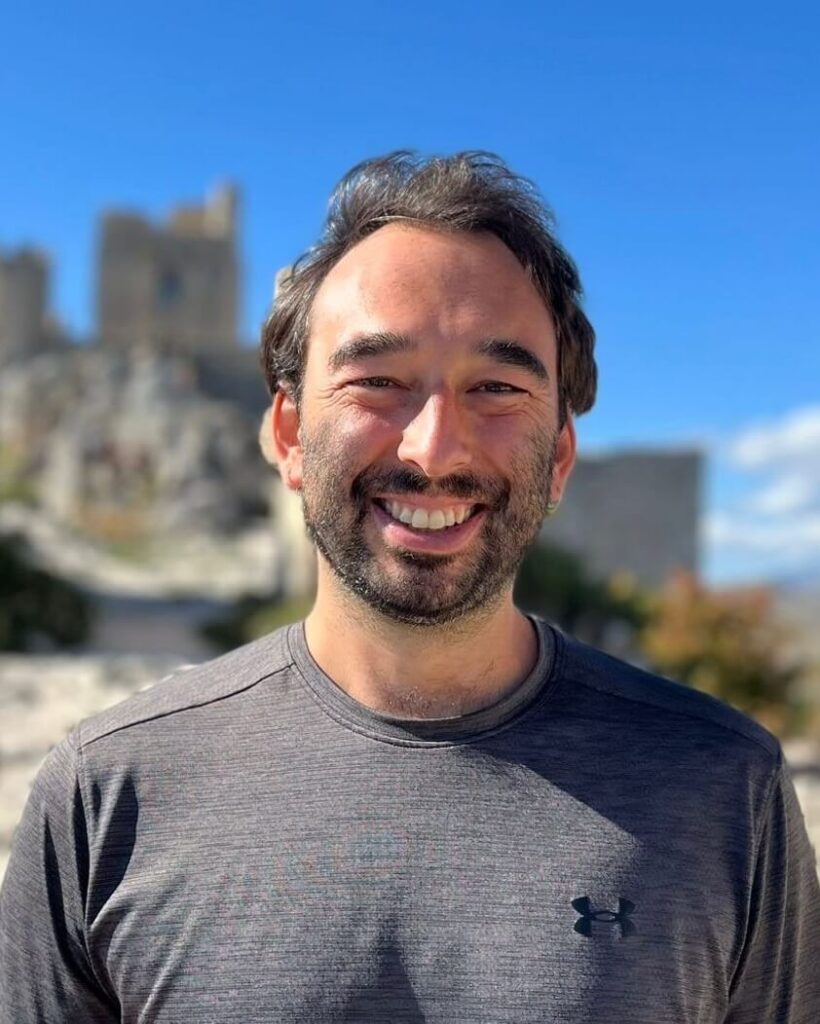 Alexander Meddings at the Castle of Rocca Calascio in Abruzzo